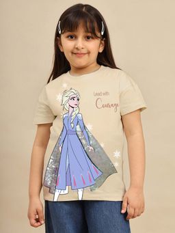 Kidsville - Official Frozen Printed Relaxed Fit Tshirt For Girls