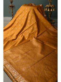 Isadora Life - Methi Yellow Semi Silk Saree with Unstitched Blouse