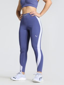 Puma - Strong Colour Block High Waisted 7/8 Womens Blue Tights
