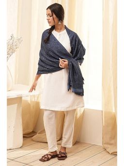 Biba - Blue Woven Shawl