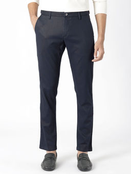 Rare Rabbit - Cellular Primary Navy Solid Trouser