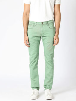 Rare Rabbit - Essen Light Green Solid Jeans