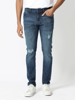 Rare Rabbit - Hawkins Dark Blue Solid Jeans