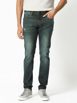 Rare Rabbit - Laiden Dusky Green Solid Jeans