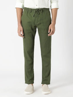 Rare Rabbit - Linac Primary Olive Solid Trouser