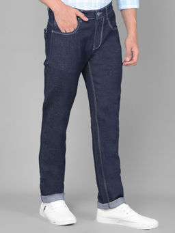 CRIMSOUNE CLUB - Mens Navy Blue Jeans