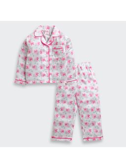 TINY GIRL - Barbie By Full Sleeve Unicorn Print Night Suit