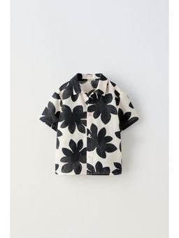 Googo Gaaga - Boys Leaf Printed Full Sleeves Casual Black Shirt