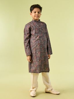 Manyavar - Majestic Royal Blue Boys Kurta With Pyjama