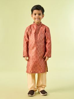 Manyavar - Rustic Charm Cotton Kurta With Pyjama