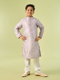 Manyavar - Lilac Dreams Kurta With Pyjama