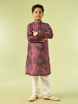 Manyavar - Maroon Delight Kurta With Pyjama