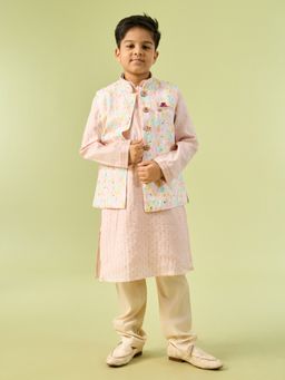 Manyavar - Pink Kurta With Pyjama & Jacket