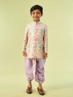 Manyavar - Cream Kurta With Dhoti