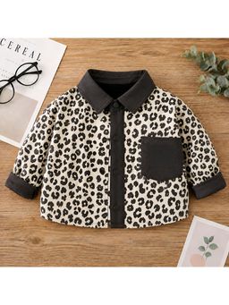 Googo Gaaga - Boys Leopard Print Cotton Full Sleeves Shirt