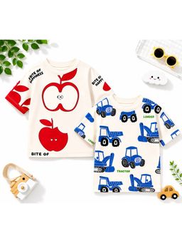 Googo Gaaga - Boys Cotton Printed T-Shirt (Pack of 2)