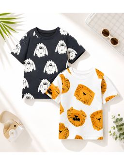 Googo Gaaga - Boys Cotton Printed T-Shirt (Pack of 2)