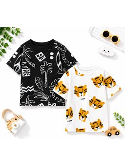 Googo Gaaga - Boys Cotton Printed T-Shirt (Pack of 2)