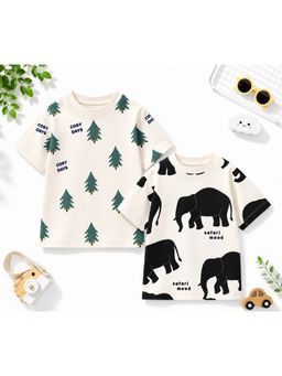 Googo Gaaga - Boys Cotton Printed T-Shirt (Pack of 2)