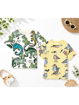 Googo Gaaga - Boys Cotton Printed T-Shirt (Pack of 2)