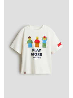 Googo Gaaga - Boys White Cotton Printed T-Shirt