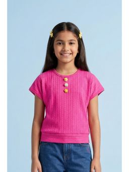 TINY GIRL - Short Sleeve Textured Solid Top