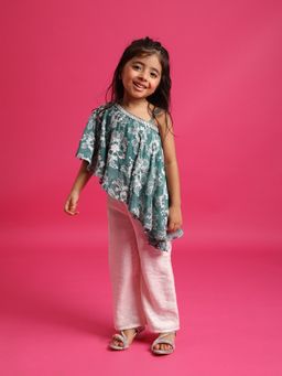 Tiny Kingdom - Girls Green Coloured Top With Pant
