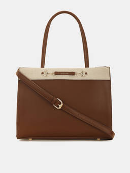 U.S. POLO ASSN. - Alina 2.0 Brown Satchel Bag With Dual Carry Option (M)