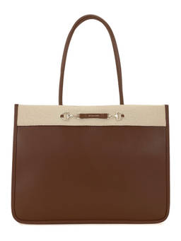 U.S. POLO ASSN. - Aubrey 2.0 Brown Colourblocked Tote Handbag