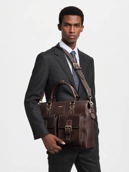 Hidesign - Genuine Leather Baron 01 Brown Briefcase