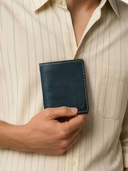 Hidesign - Genuine Leather Baron W1 Midnight Blue Bi Fold