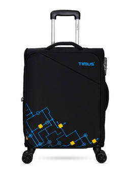 TIMUS - Flash Plus 20 Inch Cabin Soft-Sided Trolley Bag - Black