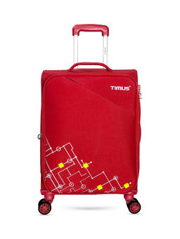 TIMUS - Flash Plus 20 Inch Cabin Soft-Sided Trolley Bag - Red