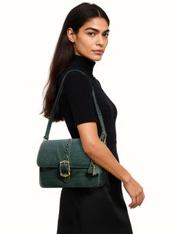 Hidesign - Genuine Leather Lafayette 02 Forest Green Shoulder Bag (M)