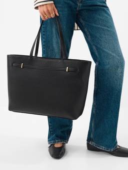 Accessorize London - Womens Black Bianca Laptop Tote Bag