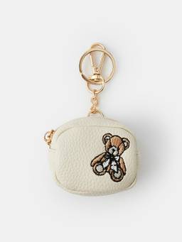 Accessorize London - Womens Cream Teddy Airpod Case