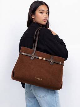 Accessorize London - Womens Brown Mirage Belted Tote Bag