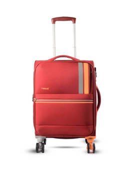 TIMUS - Sportive 20 Inch Cabin Soft-Sided Trolley Bag - Red