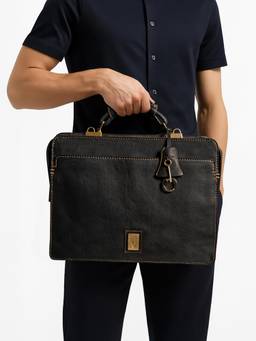 Hidesign - Genuine Leather Viscounty 02 Black Briefcase
