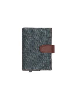 Zouk - Ajmer Haze Arc Vegan Leather Compact Card Holder - Olive