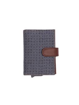 Zouk - Bokaro Forge Arc Vegan Leather Compact Card Holder - Grey