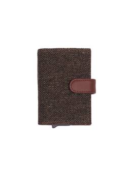 Zouk - Bristel Arc Vegan Leather Compact Card Holder - Brown