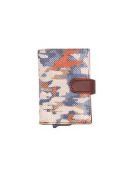 Zouk - Kasauli Cipher Arc Vegan Leather Compact Card Holder - Grey