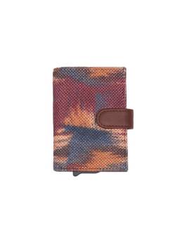 Zouk - Ajanta Allure Arc Vegan Leather Compact Card Holder - Red