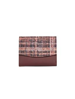Zouk - Cashmere Noir Copper Sia Bi-Fold Wallet - Brown Vegan Leather Wallet