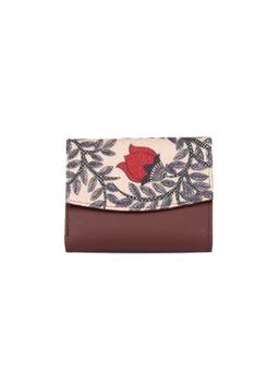 Zouk - Nawabi Couture Sia Bi-Fold Wallet - Beige Vegan Leather Wallet
