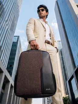Zouk - Horizon Mens Laptop Shoulder Backpack With Padded Compartment Brown