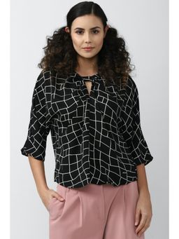 Van Heusen - Womens Printed Black Top
