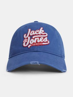Jack & Jones - Mens Blue Varsity Logo Baseball Cap