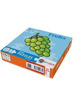 Popcorn Games & Puzzles - Super Puzzles for Kids Fruits (Pack of 3)